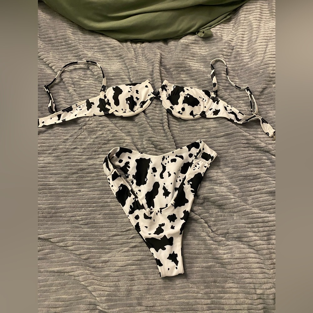 cow print bikini